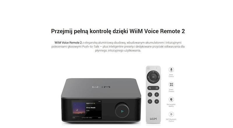 WZMACNIACZ STEREO ZE STREAMEREM WiiM AMP ULTRA