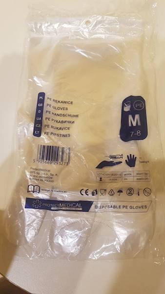Rękawice foliowe HDPE M 100 szt.