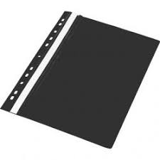 Skoroszyt PVC czarny wpinany do segregatora A4 MyOffice