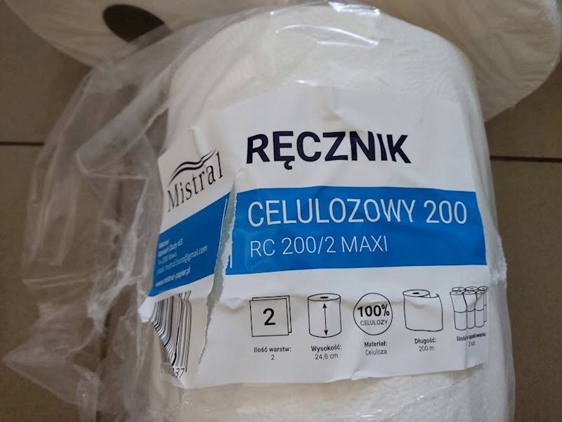 Ręcznik papierowy "czyściwo celulozowe" MAXI 200/2W celuloza 