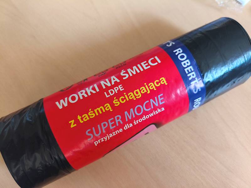Worki na śmieci 35L grube 15 szt. z tasiemką