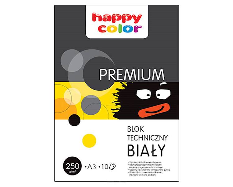 Blok techniczny A3/250g BIAŁY 10 kartek