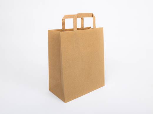 Reklamówka papierowa ucho brąz 28x16x35 10 szt