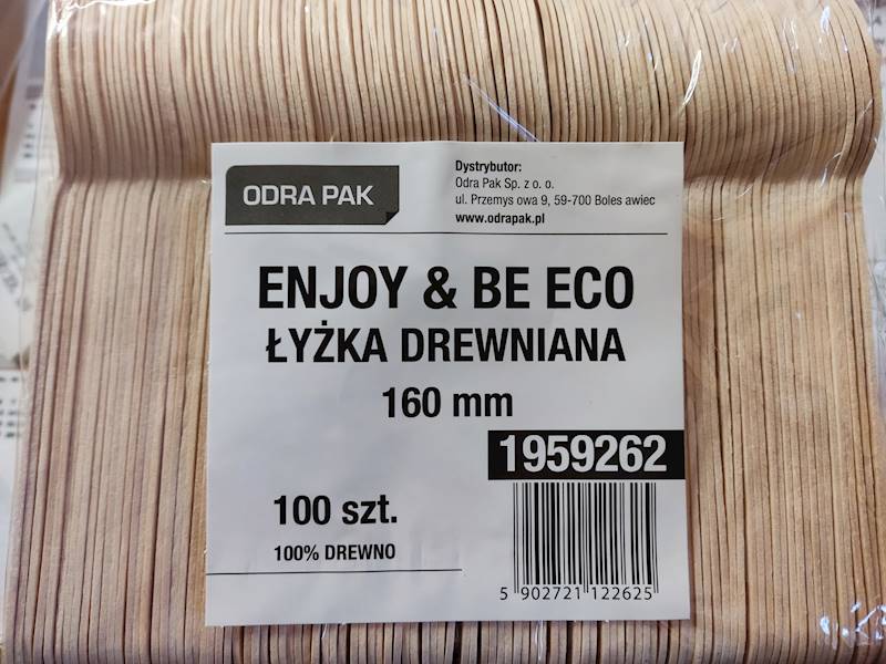 Sztućce - drewniane łyżka 100 szt. 