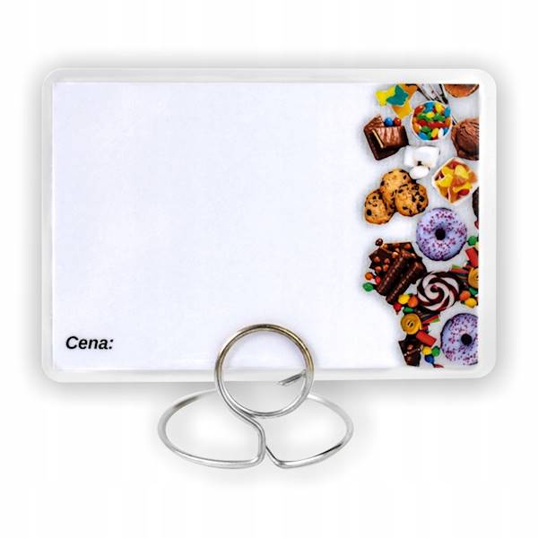 Etykieta cenowa cukiernia biała A-6 laminowana 50 szt.