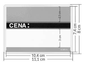 Etykieta cenowa wędliny czarna A-6 laminowana 50 szt.