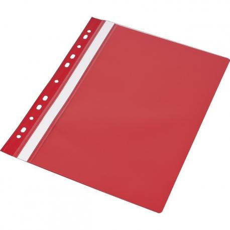 Skoroszyt PVC czerwony wpinany do segregatora A4 MyOffice