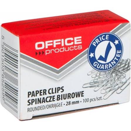 Spinacze do papieru 28mm 100 szt. Office Products