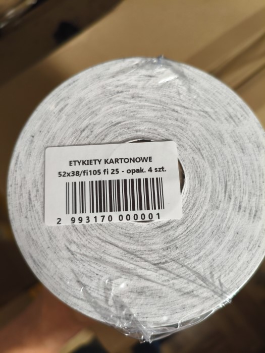 Etykieta kartonowa termiczna ECO 150g,  52,5 x 38,1 mm, Zebra 2000 szt