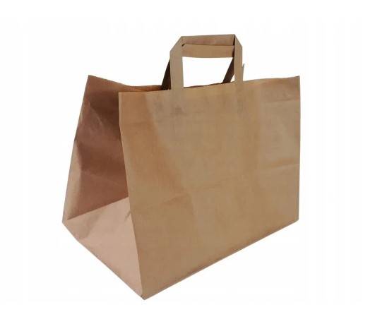 TORBA PAPIEROWA Brązowa 320x170x450 ucho płaskie a'200