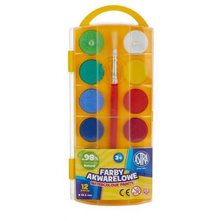 farby akwarele 12 kol. ASTRA 23,5mm