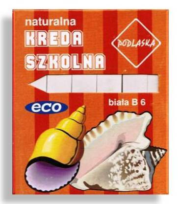 Kreda szkolna naturalna biała 6szt ECO B6 Podlaska