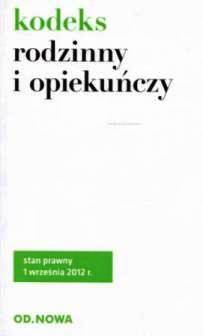 Kodeks cywilny rodzinny... wrzesień 2012 BR