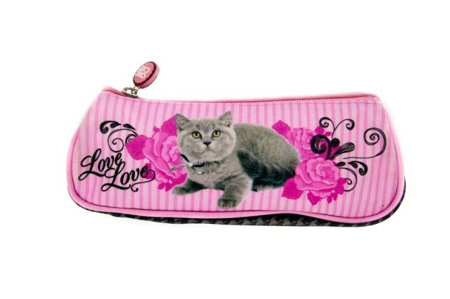 piórnik Patio Chic Cat pink saszetka Love