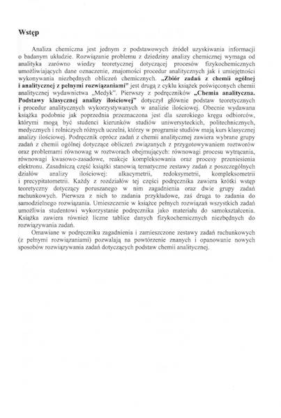 Zbiór zadań z chemii ogólnej i analitycznej MEDYK
