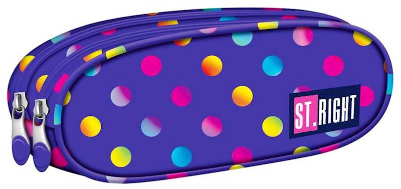 Piórnik saszetka dwukomorowa PU-02 Neon Dots 