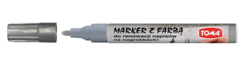 Marker TOMA do renowacji z farbą TO-448 srebrny