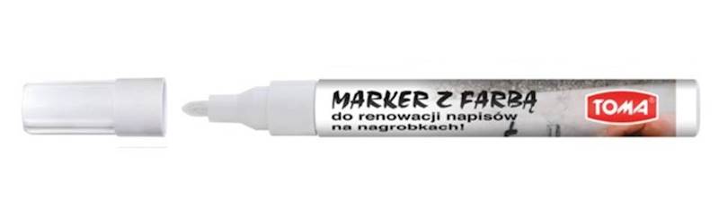 Marker TOMA do renowacji z farbą TO-448 biały