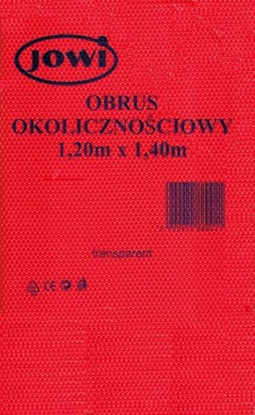 Obrus kolorowy foliowany 120x140 Jowi czerwony