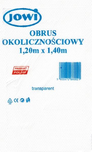 Obrus kolorowy foliowany 120x140 Jowi biały