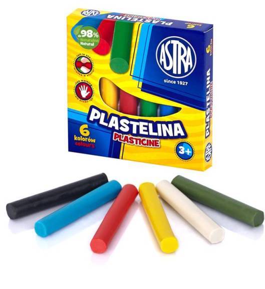 plastelina 6 kol. ASTRA
