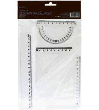 zestaw kreślarski 4 elem. linijka 20cm Grand-032T
