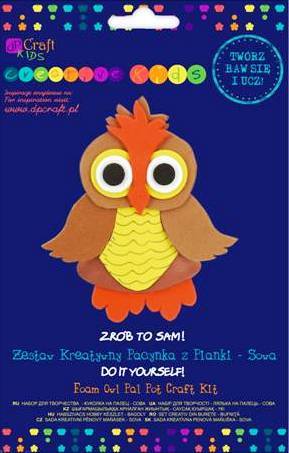 zestaw kreatywny DpCraft Pacynka z pianki Sowa