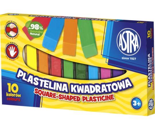 plastelina 10 kol. ASTRA kwadratowa