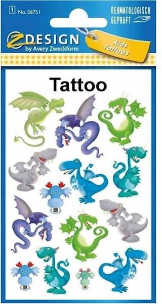 Tatuaże zmywalne Smoki Kids Tattoo ZDESIGN