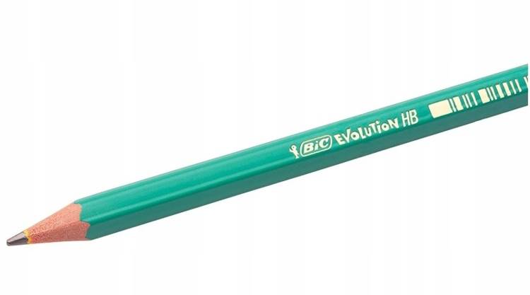 ołówek BIC Evolution HB z gumką zielony