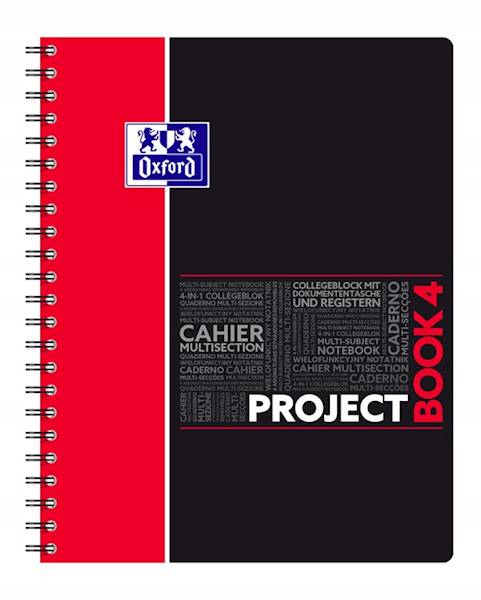 Kołozeszyt A4+ 100k kratka Oxford ProjectBook Czer