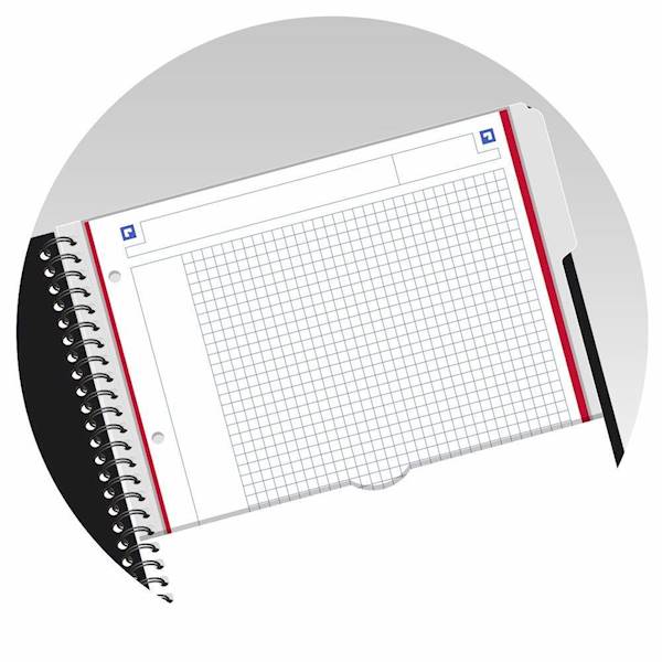 Kołozeszyt A4+ 100k kratka Oxford ProjectBook Czer