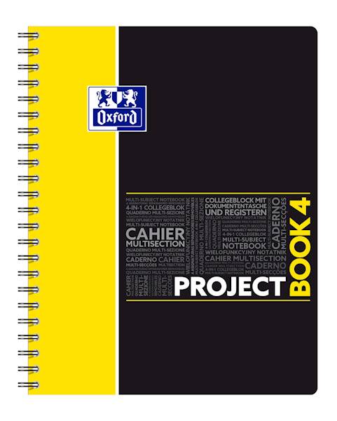 Kołozeszyt A4+ 100k kratka Oxford ProjectBook Żół