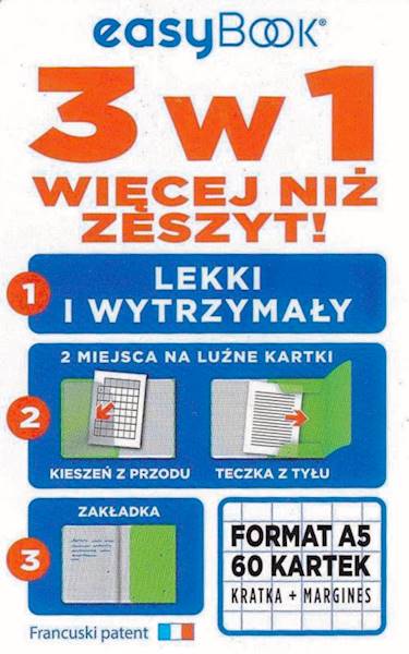 zeszyt A5 60K kratka Hamelin Oxford Easybook Czerw