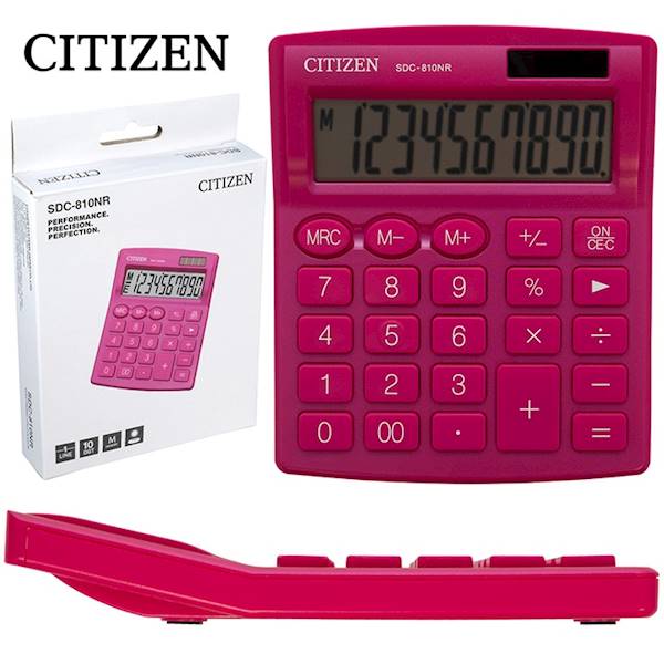Kalkulator CITIZEN biurowy SDC-810NR Różowy