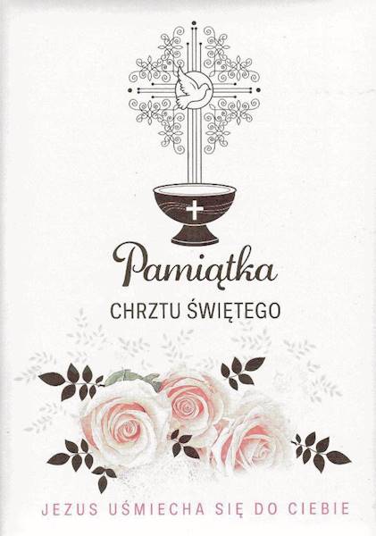 Pamiątka Chrztu Świętego A5 Jezus uśmiecha się do 
