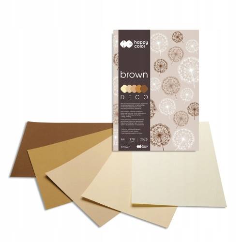 Blok Deco Brown A4 20K 170g HAPPY COLOR 