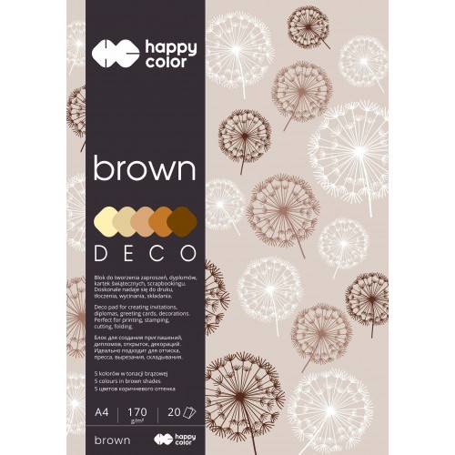 Blok Deco Brown A4 20K 170g HAPPY COLOR 