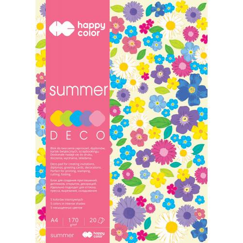 Blok Deco Summer A4 20K 170g HAPPY COLOR