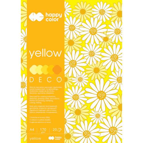 Blok Deco Yellow A4 20K 170g  HAPPY COLOR