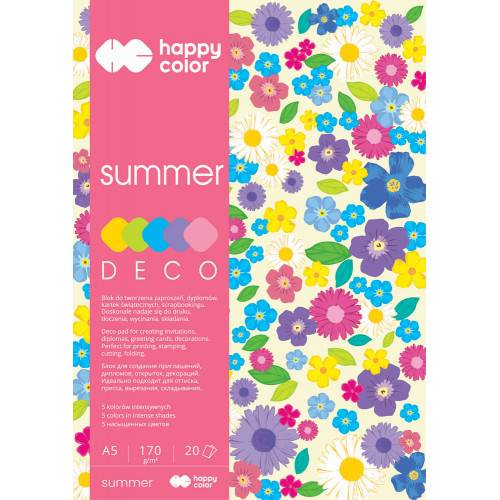 Blok Deco Summer A5 20K 170g HAPPY COLOR