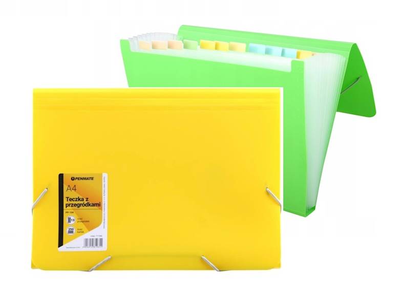 Aktówka A4 13-przegródek PP-104 żółta