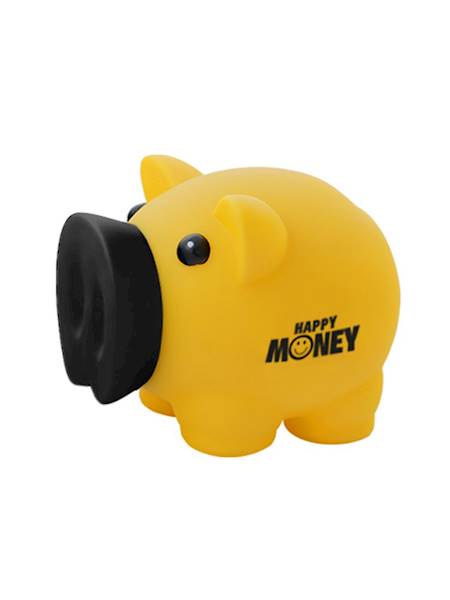 Skarbonka Świnka mini HAPPY MONEY żółta
