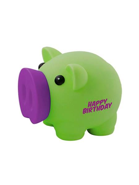 Skarbonka Świnka mini HAPPY BIRTHDAY zielona