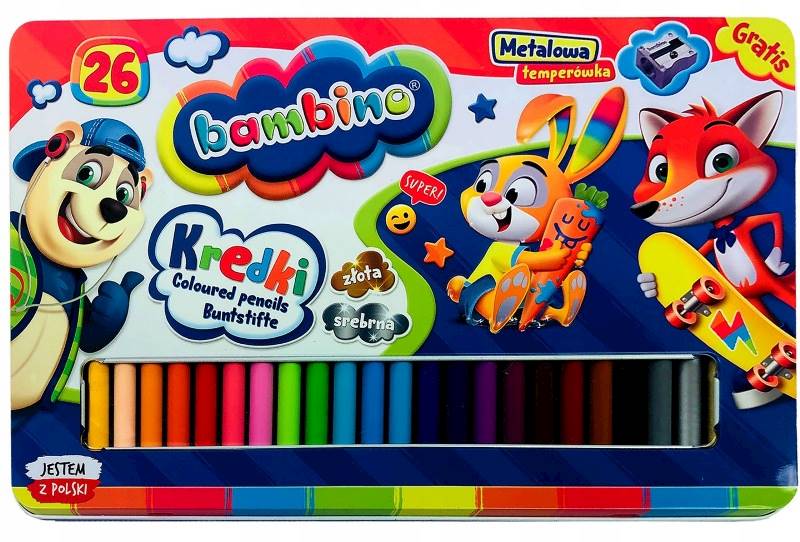 kredki bambino 26 kol. Majewski w drewnie Królik