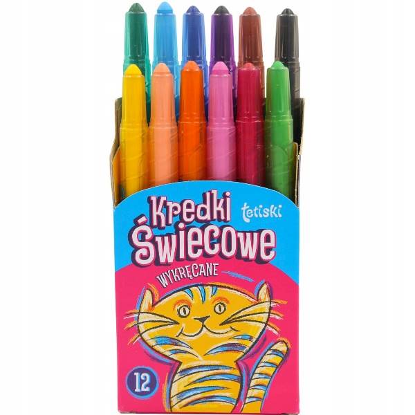 kredki świecowe 12 kol. Tetiski wykręcane