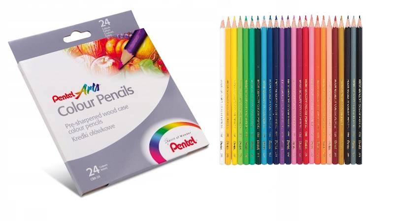 kredki ołówkowe 24 kol. Pentel