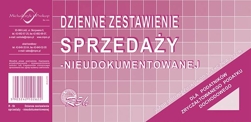 Dzienne zestawienie sprzedaży nieudokumentowanej