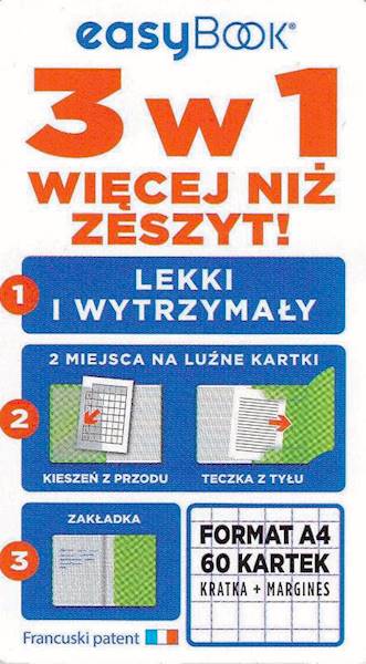 zeszyt A4 60K kratka Hamelin Oxford Easybook Różow