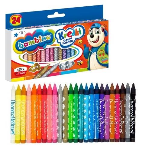 Kredki bambino 24 kol. Majewski Miś